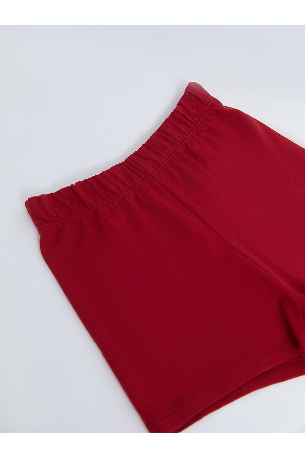 Beli Lastikli Basic Kız Bebek Şort (S2) - 3