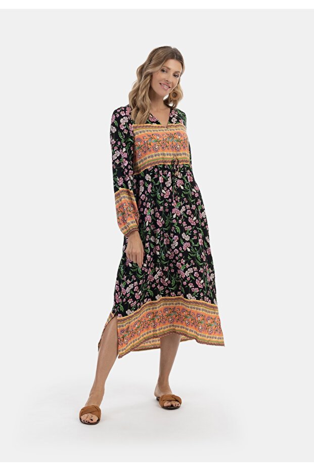 FESTIVAL summer dress with floral print carnea - 3