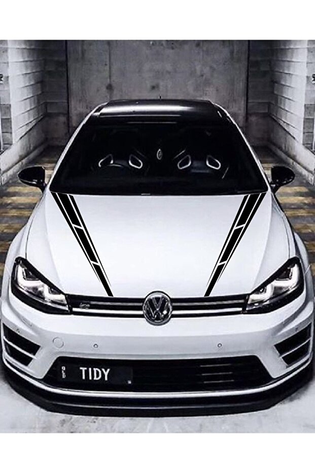 Hood Sticker 2 Pieces 10*60 Cm Double Strip Hood Covering Foil Accessory Modified Adhesive Sticker
