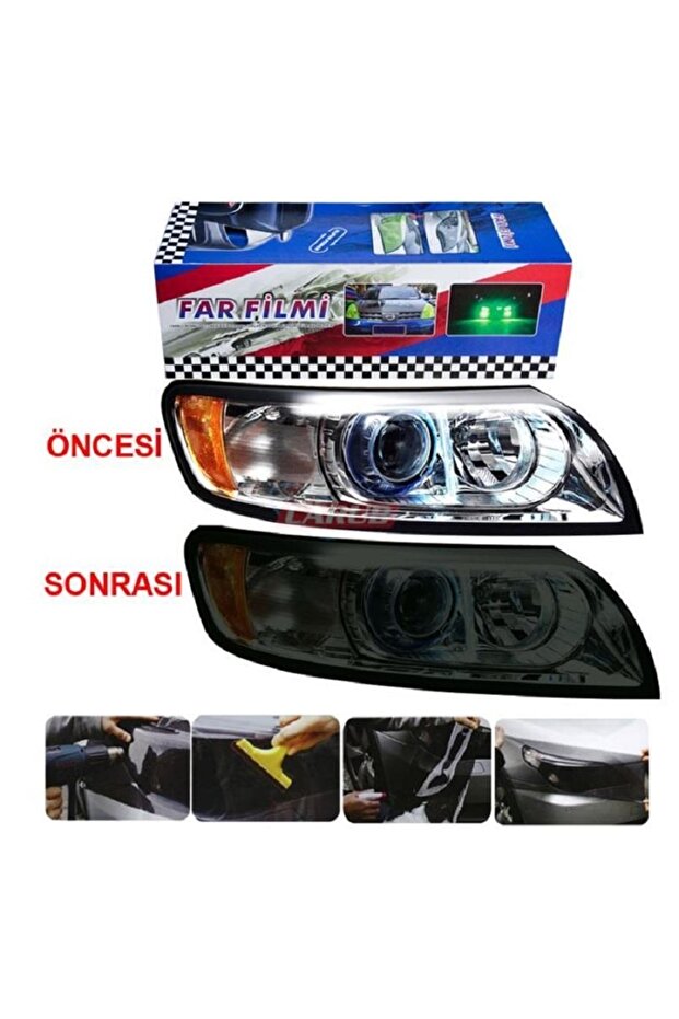 Matte Black Headlamp Stop Film 30 Cm X 10 Meters