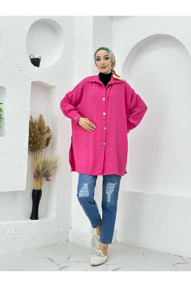 Düğmeli Aerobin Gömlek - 1