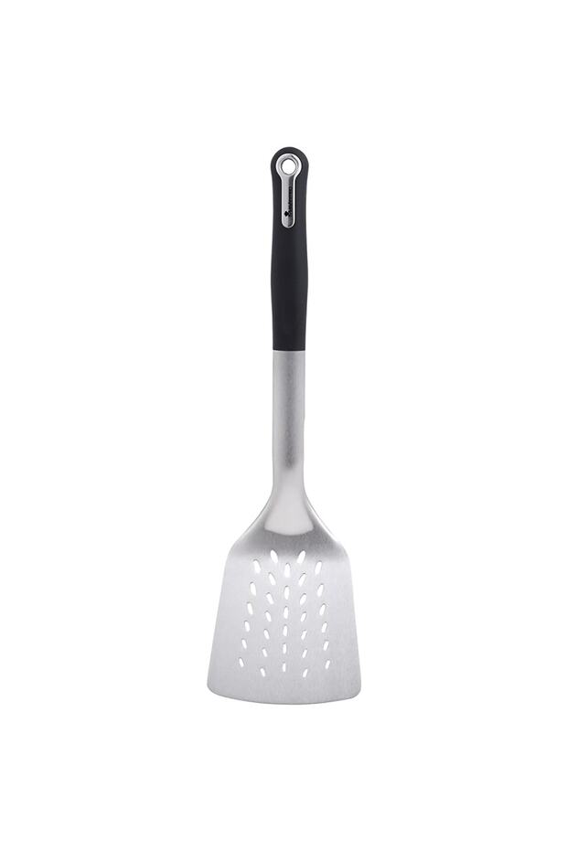 4859 Foodies Collection Series Stainless Steel Slotted Spatula,33,6x9,5x4,6 Cm,pbt Material