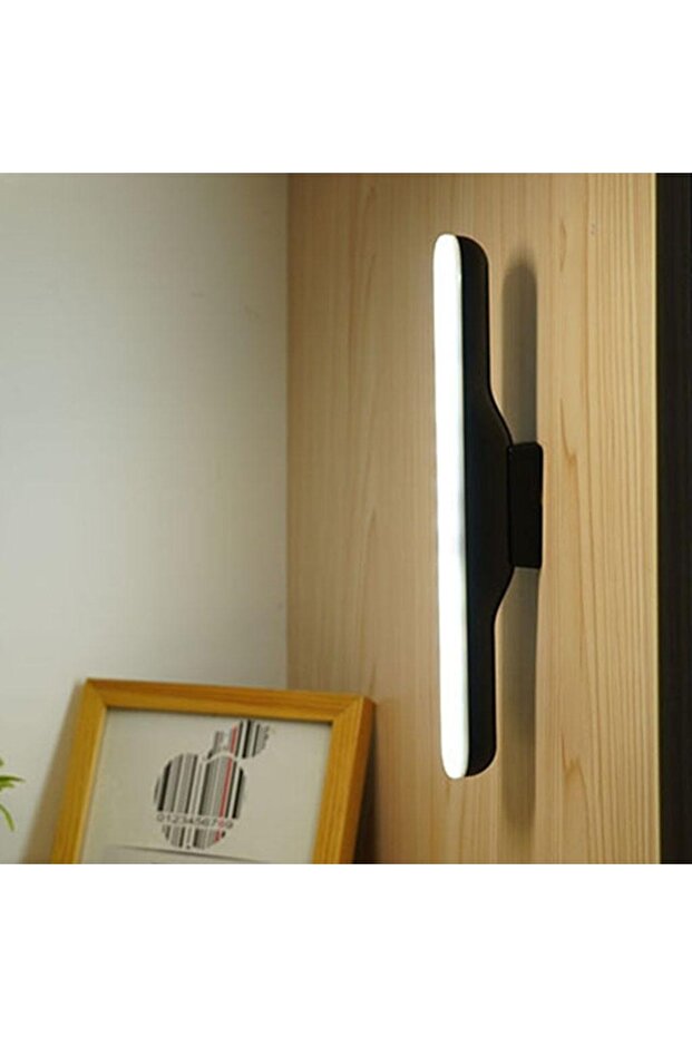 Martı Ledli Aplik Şarjlı Led Işık Mıknatıslı Led Aplik 3 Farklı Işık Hero Led Şarjlı Lamba Siyah - 8