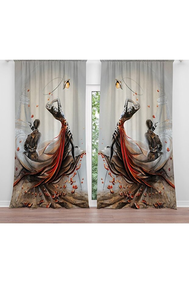 ستارة خلفية منقوشة من Paris Tango - سعر الجناح الواحد - 1