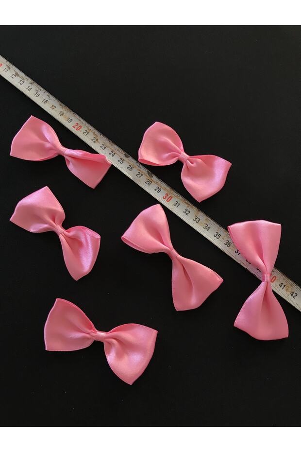 Bow Satin Pink 50pcs - 2
