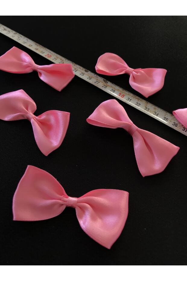 Bow Satin Pink 50pcs - 3