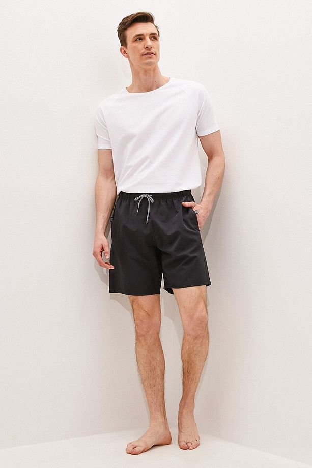 Your Fashion Style'dan Erkek Antrasit Deniz Şortu Yüzme Şort Diz Hizası Boy Basic - 2