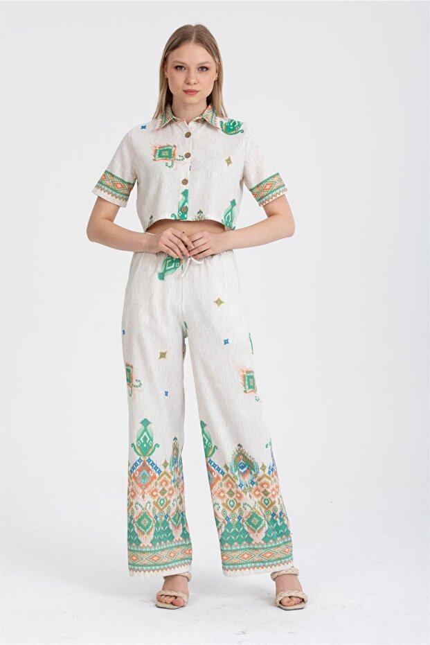 بنطلون كليم منقوش - 3