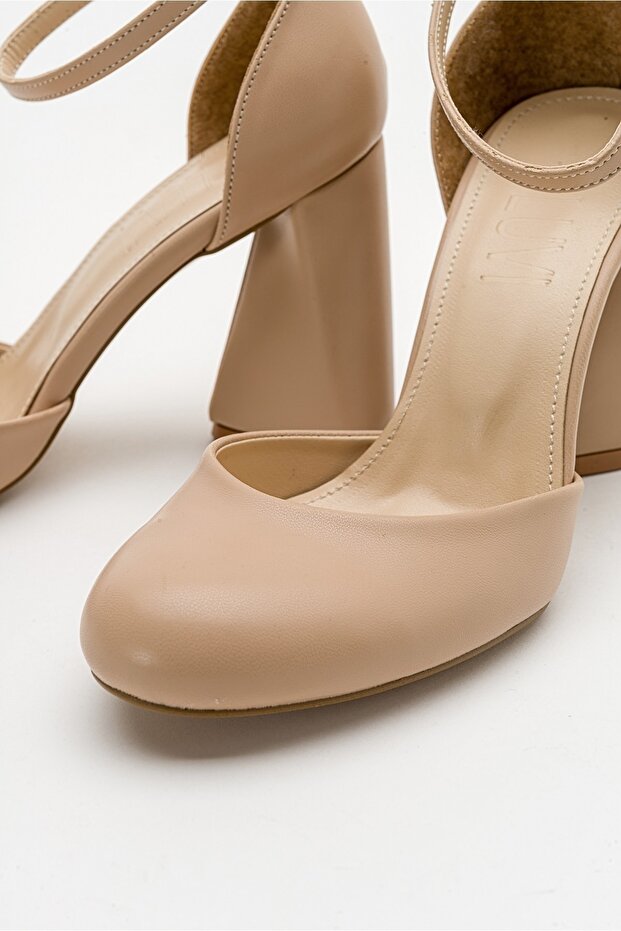 Damskie buty na wysokim obcasie w kolorze beżowym Oslo - 3