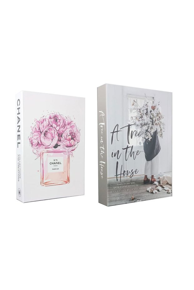 Decorative Book-Looking 2-Piece Box Set - No5 & a Three in the Hosuetemalı