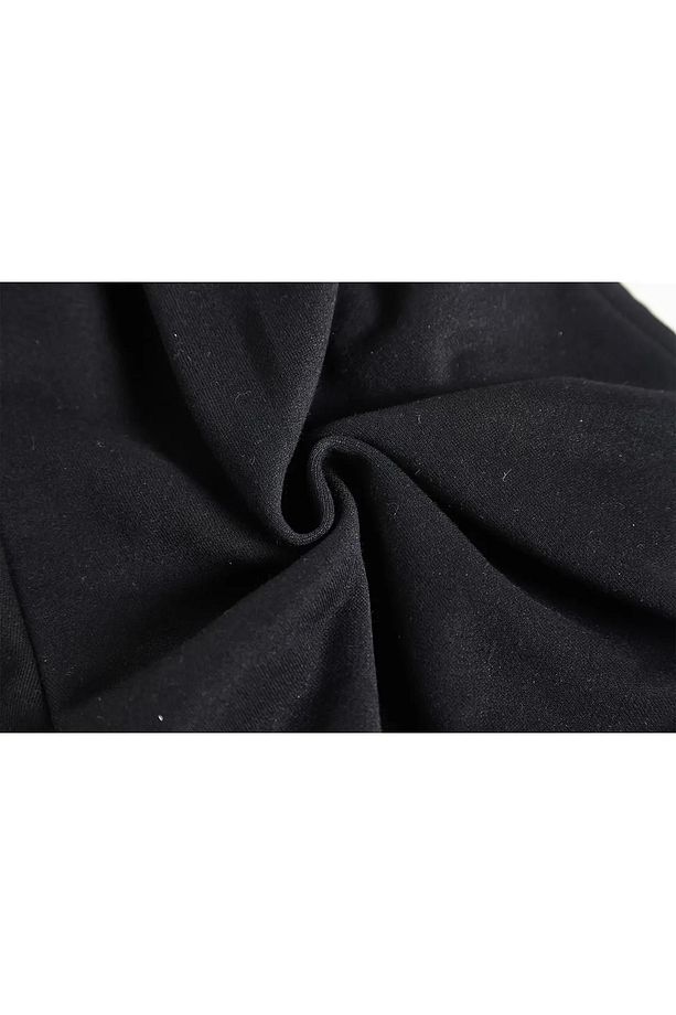 Siyah Renkli Unisex Penye Nirvana Desenli Şort - 3