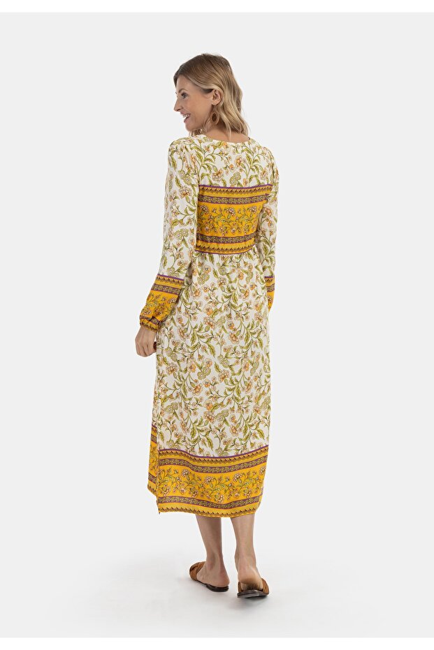 FESTİVAL Blumenprint carnea ile Sommerkleid - 2