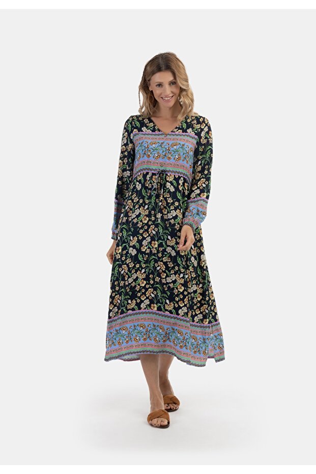 FESTIVAL summer dress with floral print carnea - 3