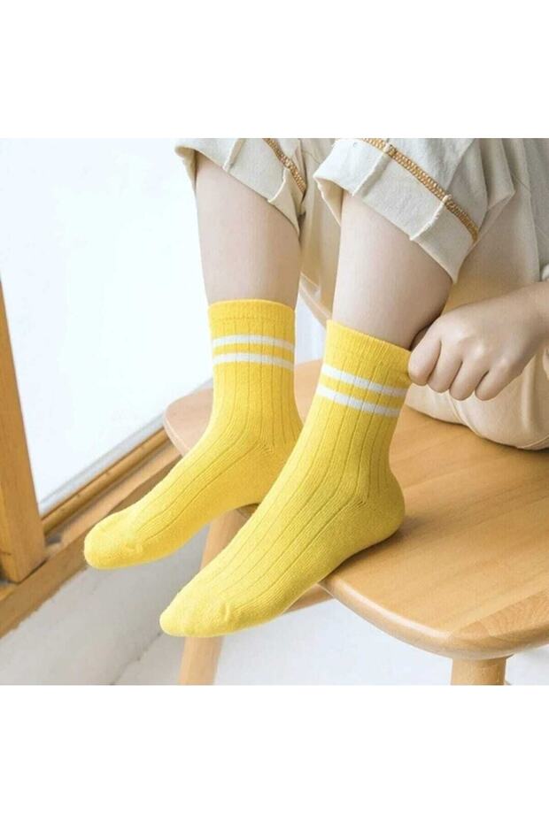 جوارب منقوشة بدائرة للأطفال - 1