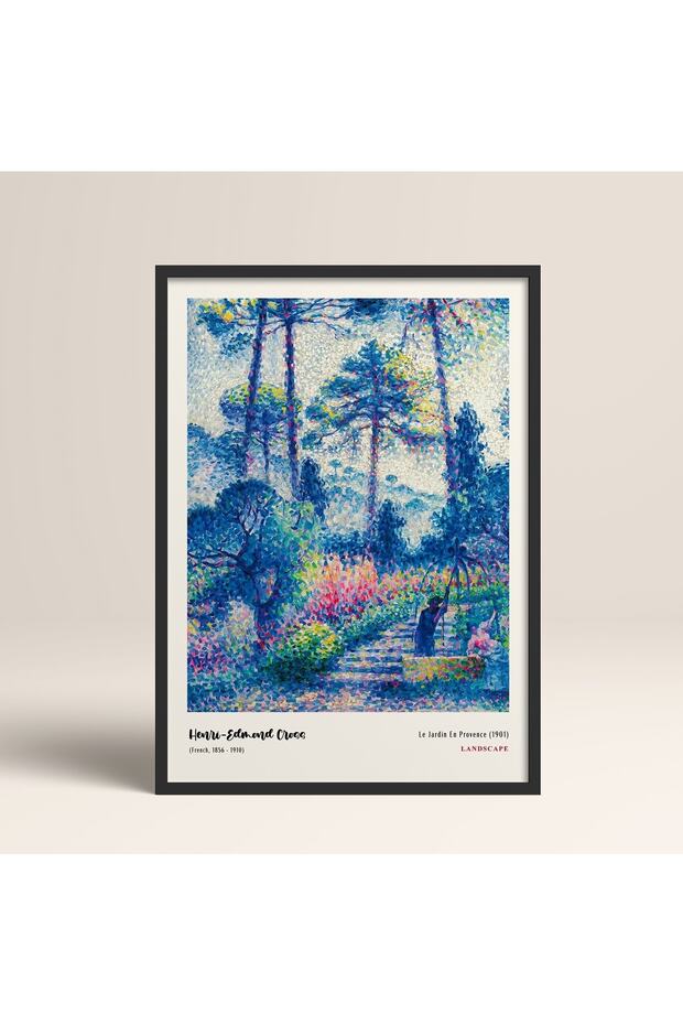 Framed Modern Henri-Edmond Cross 30X40Cm 40X60Cm 50X70Cm Black White Wood Mdn010
