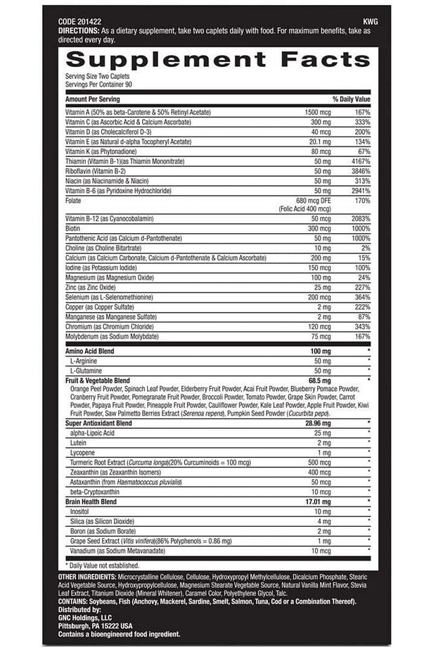 Gnc Mega Men Erkekler Için Multivitamin Desteği 180 Tablet - 2