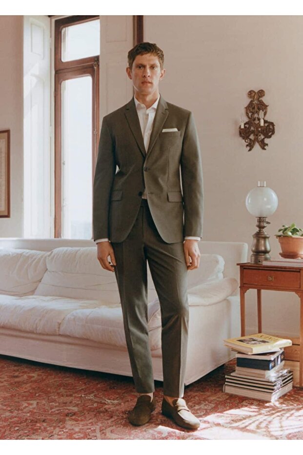 Pantaloni slim din material textil - 5