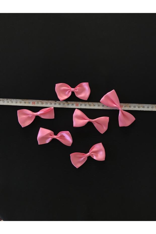 Bow Satin Pink 50pcs - 4