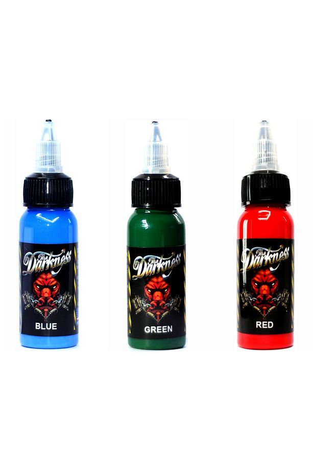 Dövme Boyası Seti Kalıcı Dövme 3 Renk - 30 ml - 1