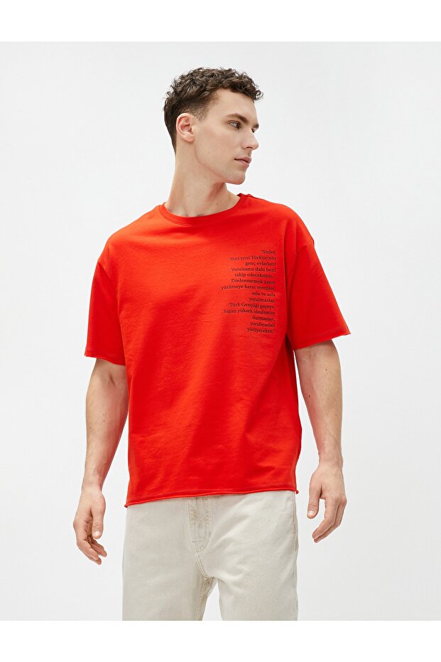 Basic Oversize T-Shirt Crew Neck Half Sleeve