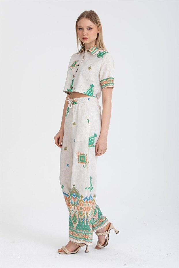 بنطلون كليم منقوش - 2