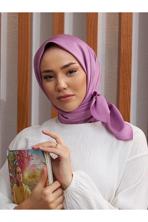 Düz Twill Polyester Eşarp