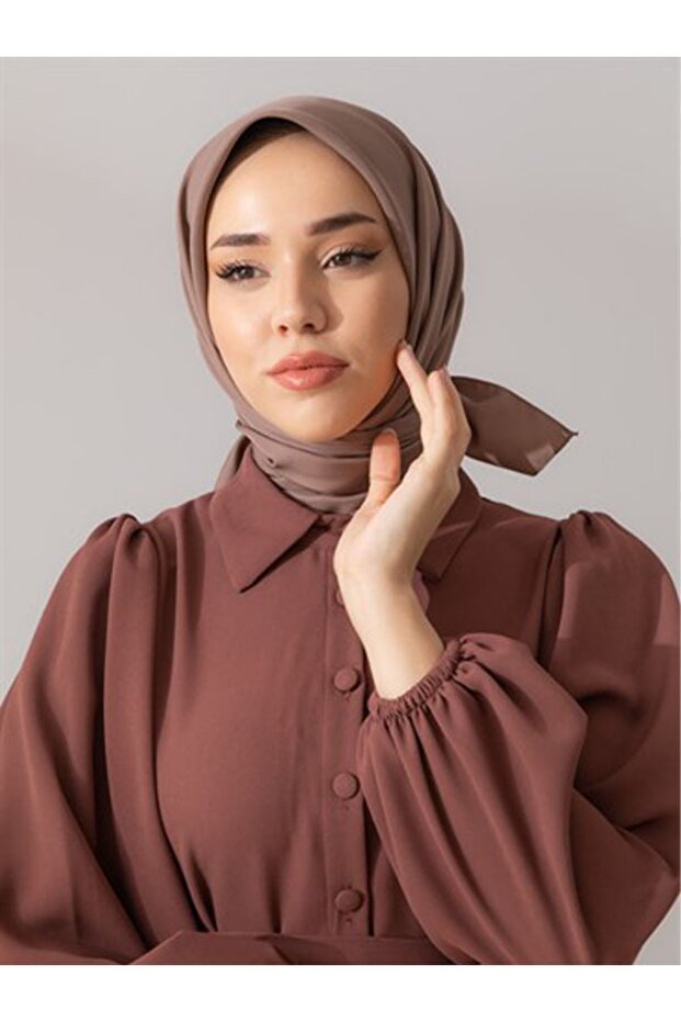 Düz Twill Polyester Eşarp