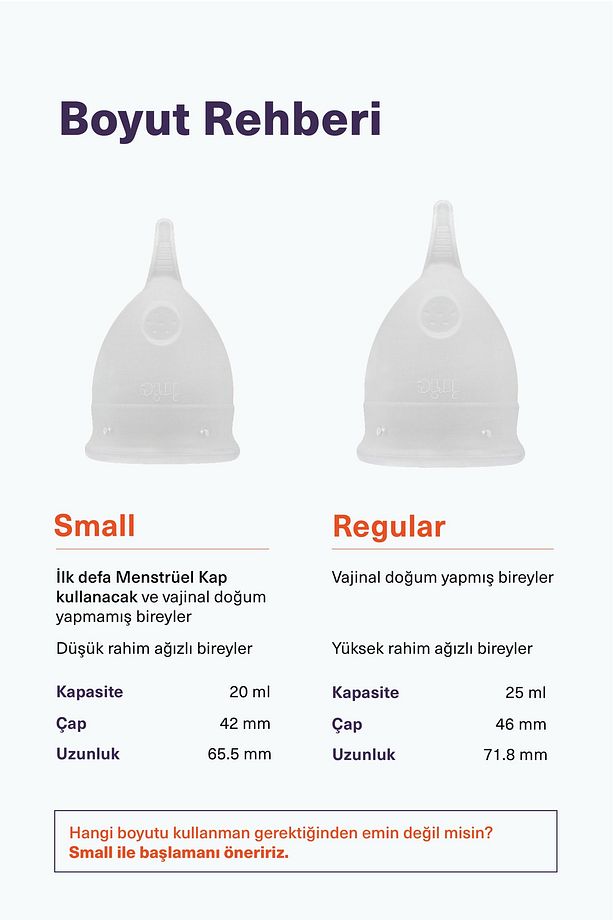 Deneyim Seti - Menstrual Kap Menstrüel Kap Adet Kabı Regl Kabı [[Regular Transparan]] - 4