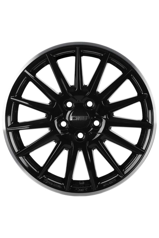 -1264-01 6.0x15"-4x100 Et40 60.1 Diamond Rim Black Gloss Jant (4 Adet) - 2