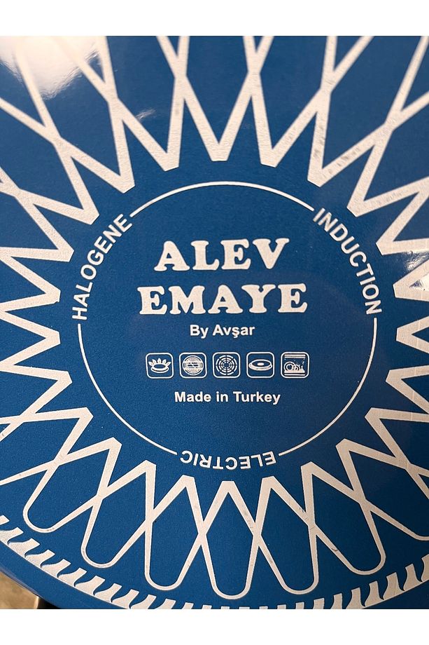 Alev Emaye Mavi Çaydanlık 3,5 Litre Tekli Üstten Tutmalı Çinko Bitki Çayı Demliği - 4