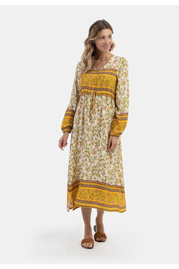 FESTİVAL Blumenprint carnea ile Sommerkleid - 3