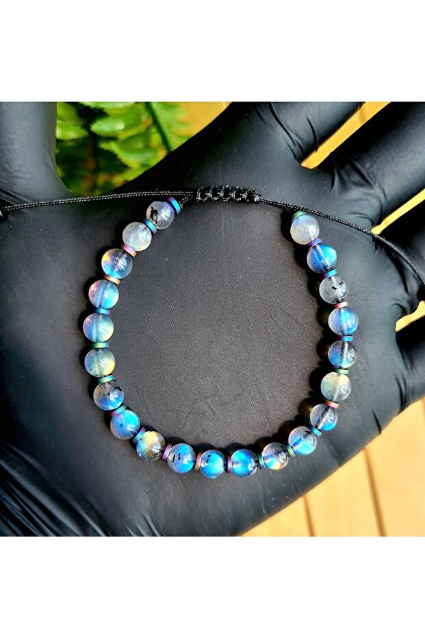 Peak Quality Labrodite Natural Stone Bracelet (Handmade Design Products)