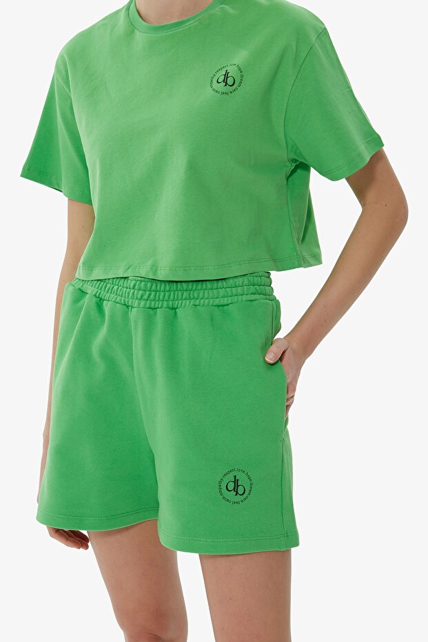 Yeşil Basic Şort - 3