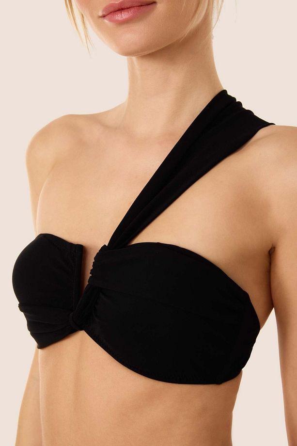 3400 Siyah Tek Omuz Bikini Takımı - 3