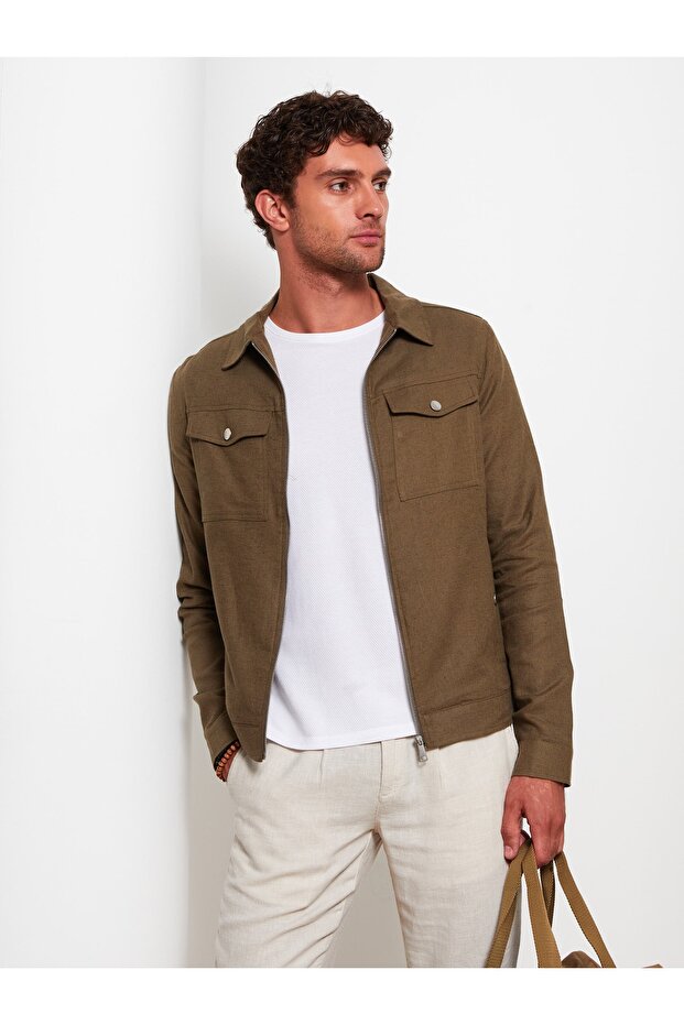 Standard Mold Shirt Collar Men's Coat