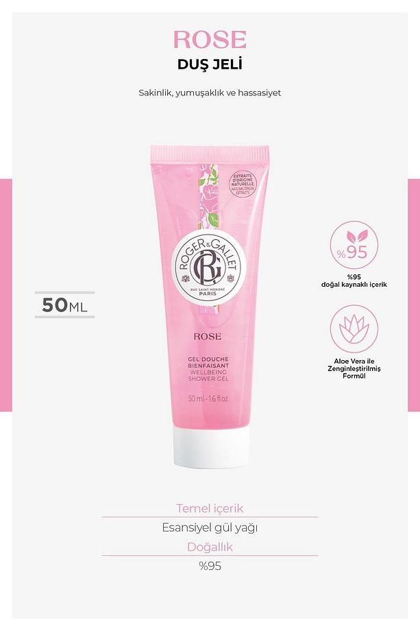 Rose Edt Mandalina Ve Gül Özü Içeren, Çiçeksi Parfüm 100ml + Duş Jeli + Sabun Üçlü Avantaj Set - 3