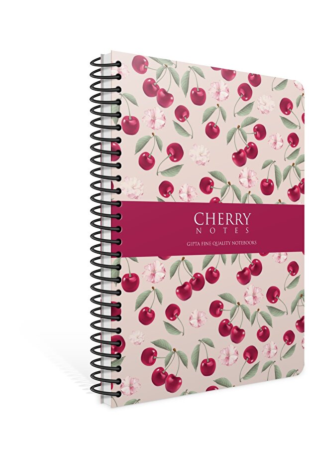 Gıpta Cherry 17x24 Spiralli Sert Kapak Çizgili Defter 120 Yaprak