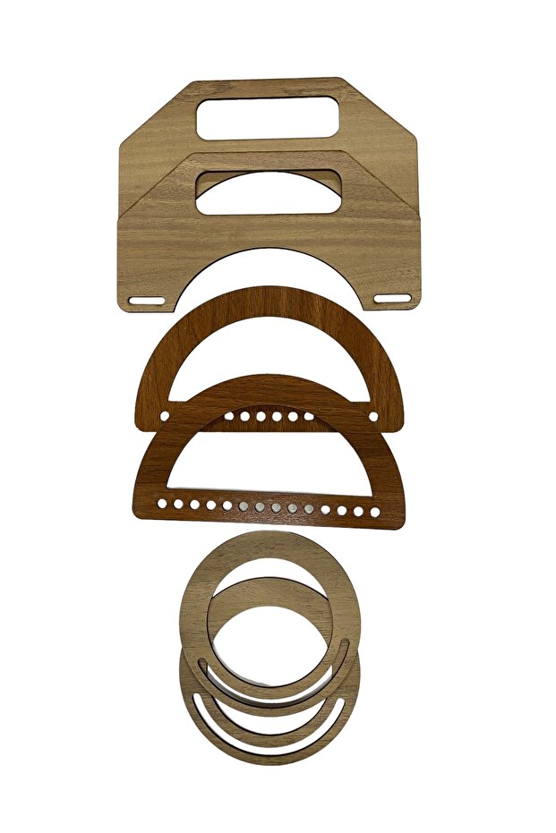 مقبض حقيبة خشبية مقبض MDF (3 أزواج) Cs24