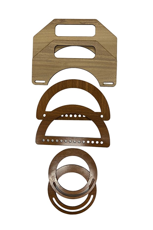 Ahşap Çanta Sapı Mdf Kulp Cs23 (3 ÇİFT) - 1