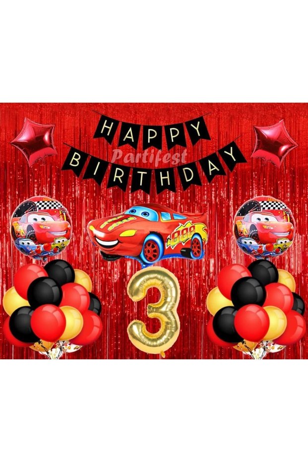 Cars 3 Year Old Balloon Set Cars Concept Helium Balloon Set Lightning Mcqueen Birthday Set