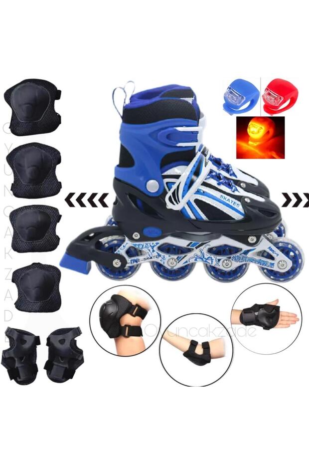 مجموعة إضافية لحماية الكوع ووسادة الركبة للتزلج وقابلة للتعديل - 1