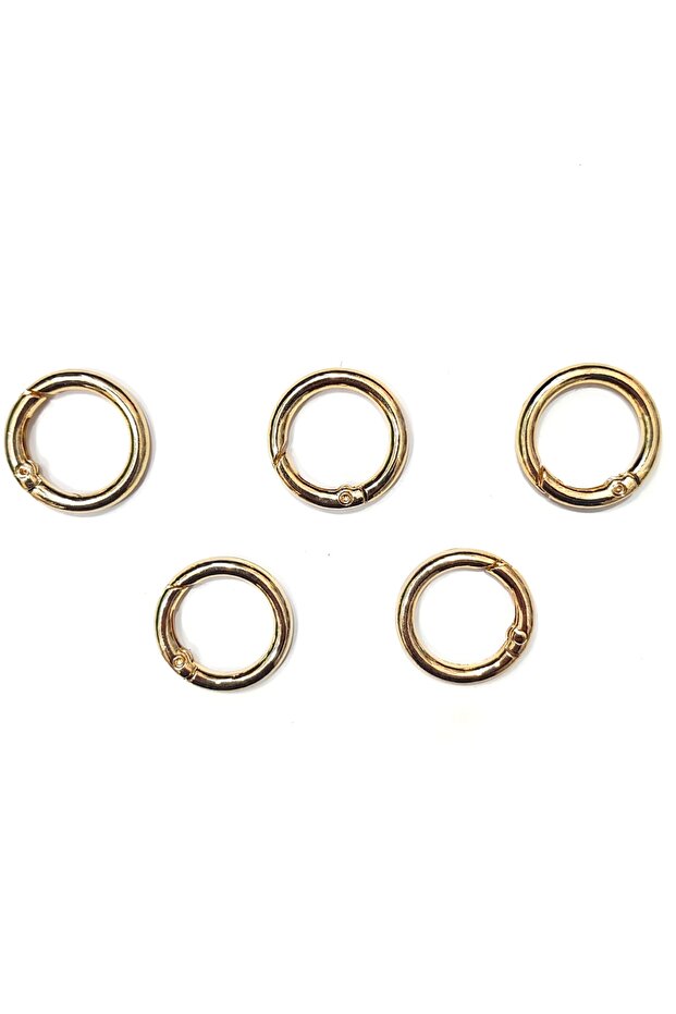 5 Pieces of Retractable Metal 2.5 Cm. Spring Ring-Bag Ring