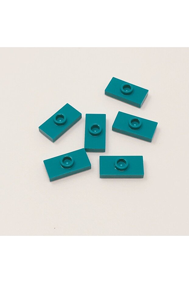Original Moc Accessory Plate Modified 1 X 2 Jumper Turquoise Flat Tile Brick 4 Pieces Will Be Sent