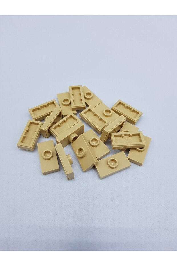 Original Moc Accessory Plate Modified 1 X 2 Jumper Tan Flat Tiles Brick 6 Pieces Will Be Sent