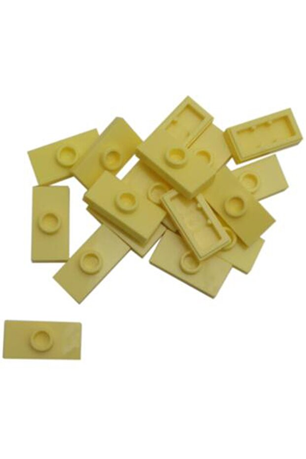 Original Moc Accessory Plate Modified 1 X 2 Jumper Light Yellow Flat Tile Brick 4 Pieces Will Be Sent