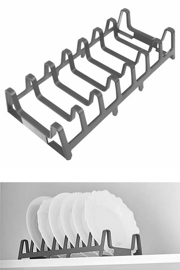 Tencere Kapak Tutucu & Kepçe Kaşık Altlığı Ve Tabaklık Kurutmalık Tabak Organizer 2’li Set - 2