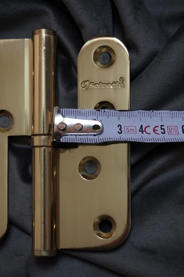 Kapı Menteşesi Lüks Cilalı Pirinç 10cm - 3