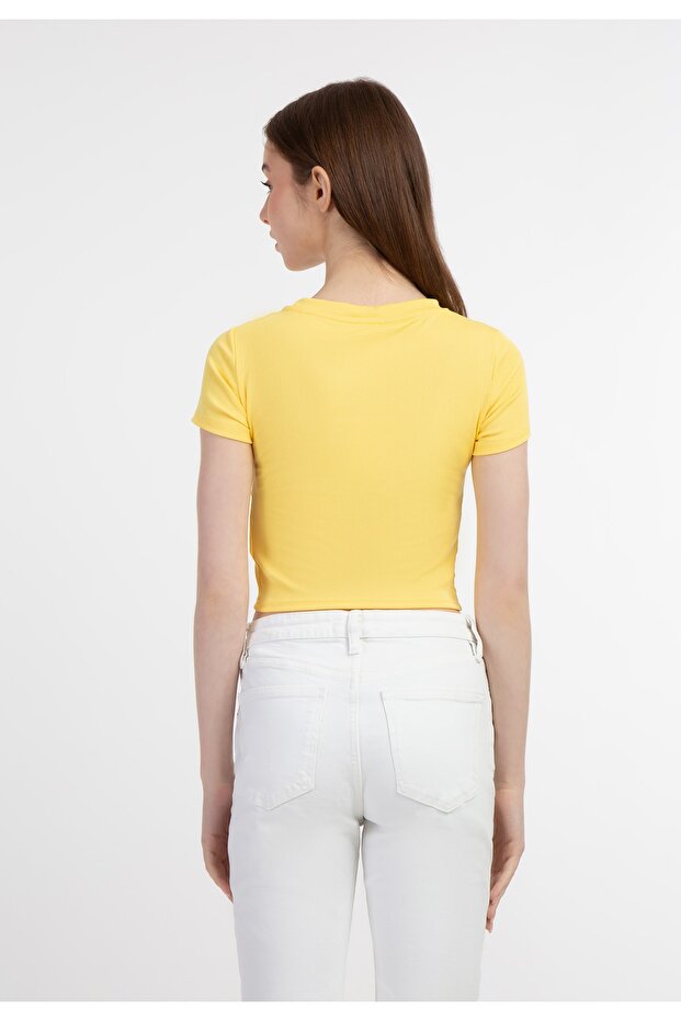 Strick Kurzarm Top blonda - 3