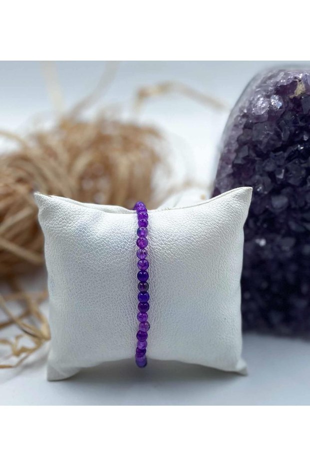Agate Natural Stone Bracelet 4 Mm Sphere Cut