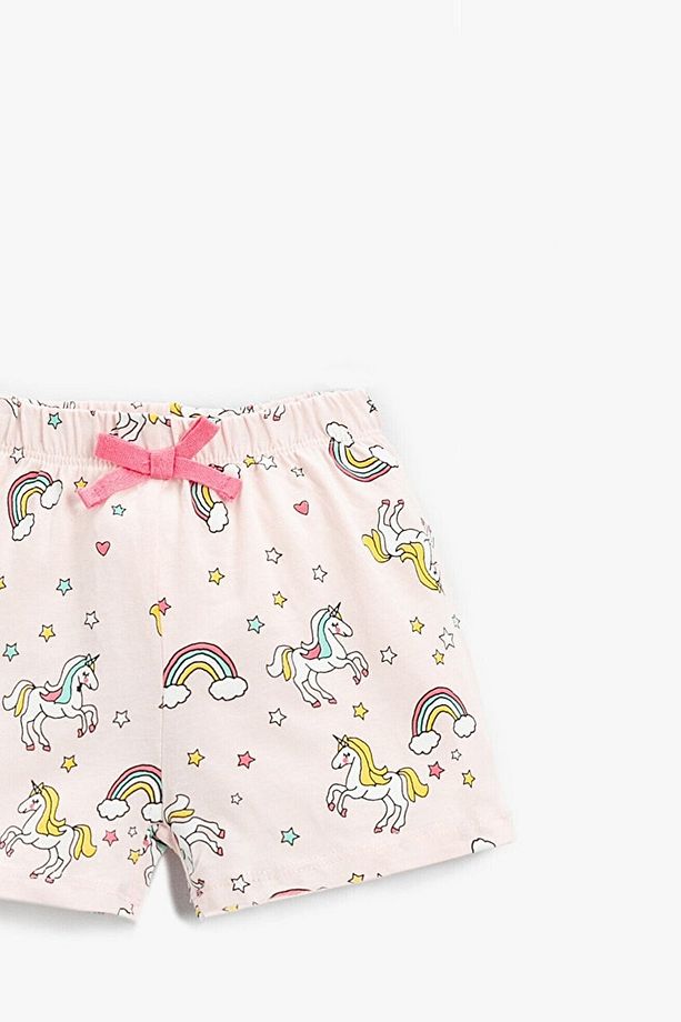 Kız Bebek Unicorn Baskılı Beli Lastikli Şort 2smg40014ak - 2